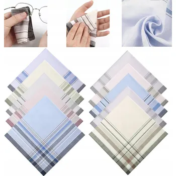 Látkový kapesník 10X CHUSTECZKI MĘSKIE BAWEŁNIANE – KLASICKÉ KAPESNÍČKY