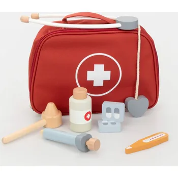 Dřevěná hračka Dřevěná Sada Lékaře pro Děti Lékárnička Malý Doktor Mokida
