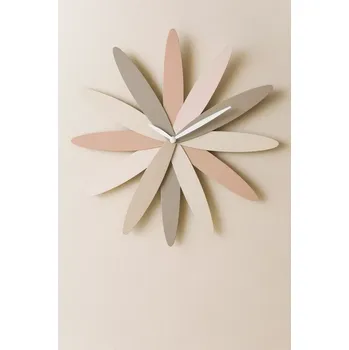 Hodiny Karlsson Bloom Designové nástěnné hodiny, Ø 45 cm, odstíny růžové
