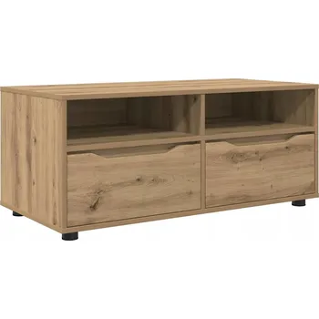 Televizní stolek Televizní skříň se zásuvkou Artisanový dub 100 x 48 x 43 cm
