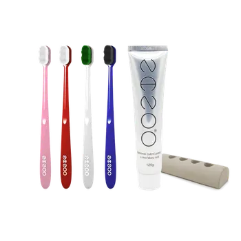 Zubní kartáček 3+1 ZDARMA RAINBOW + pasta NANOO + betonový stojánek
