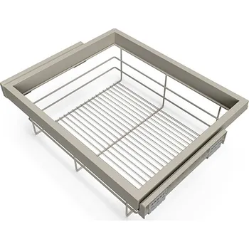 Nábytkové kování Wireli Výsuvný úložný koš HACK, 560-594x434x140 mm, kamenná šedá