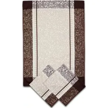 Utěrka Kuchyňská utěrka Ornamenty, hnědá - balení 3 ks