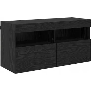 Televizní stolek TV wall cabinet Černý dub 80 x 30 x 40 cm kompozitní dřevo