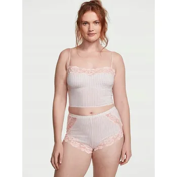 Podprsenka Pyžamo z modalu s krajkou Victoria's Secret proužky S