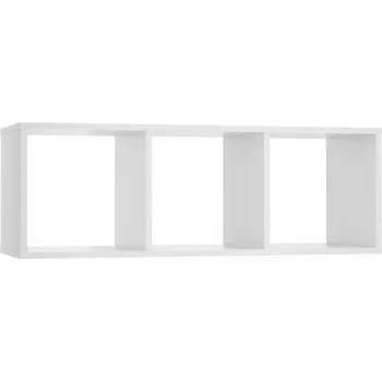 Knihovna Modulární regál MODUS, krychlový, stojící i závěsný, bílý, police na knihy 3x1