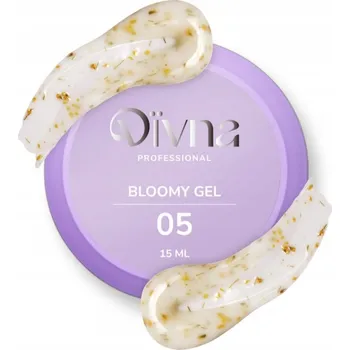 Lak na nehty Stavební gel DIVNA Bloomy Gel 05 15 ml s kvítky na nehty