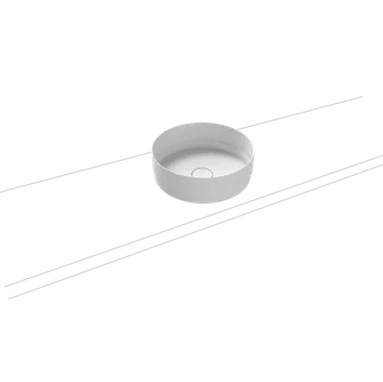 Umyvadlo Kaldewei Nueva - Umyvadlová mísa Ø 380 mm, bez přepadu, Perl-Effekt, alpská bílá 911206003001