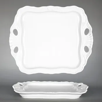 Thun 1794 OPHELIA servírovací podnos s uchy bílý 370 mm, II. jakost