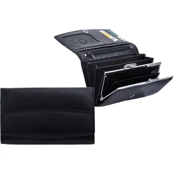 Peněženka Arwel Kožená dámská rámečková peněženka 511-6236 černá