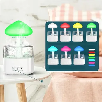 Zvlhčovač vzduchu Zvlhčovač vzduchu 450 ml MRAK DEŠŤ, 7 barevné USB světlo, aromaterapie, 3 režimy