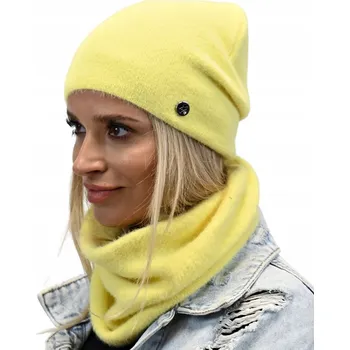 Čepice Alur set: čepice a nákrčník (rolák) univerzální velikost, žlutá