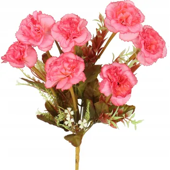 umělá květina Kytice 7 karafiátů v podzimní lososové barvě UMĚLÉ KVĚTY DO VÁZY