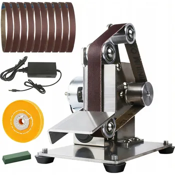 Mini pásová bruska, elektrická ostřička nožů + 10 brusných pásů