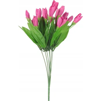 umělá květina KYTICE 21 KROKUSŮ 36 CM TMAVĚ RŮŽOVÁ DEKORATIVNÍ UMĚLÉ KVĚTY VĚTVIČKA