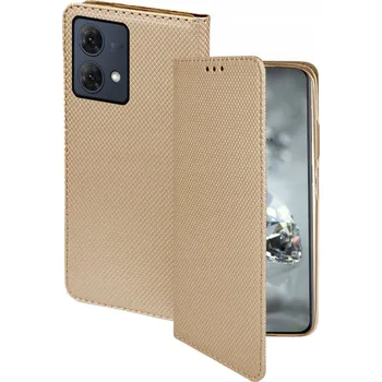 Pouzdro na mobilní telefon Pouzdro s klopou BBE CASE pro Motorola Moto G82 5G zlaté