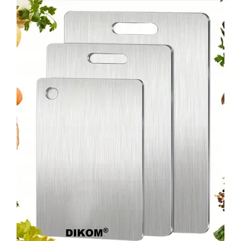 Kuchyňské prkénko PRKÉNKO NA KRÁJENÍ Z NEREZOVÉ OCELI SADA PRKÉNEK 3 KS DIKOM SADA S, M, L - P