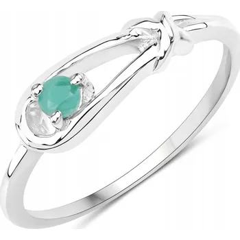 Prsten Stříbrný prstýnek s přírodním smaragdem Prana 17/18,00 mm