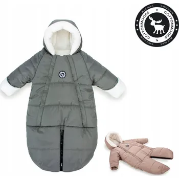 Kojenecká kombinéza CottonMoose zelená zimní kombinéza velikost 56 (51-56 cm)
