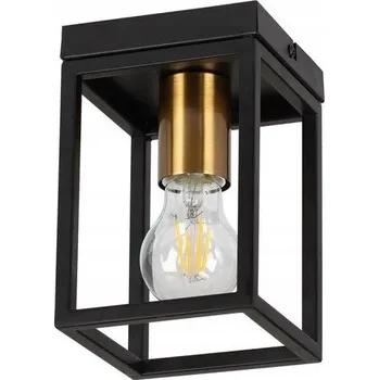 Stropní Svítidlo čtvercový Reality 12 x 12 cm černý, zlatý