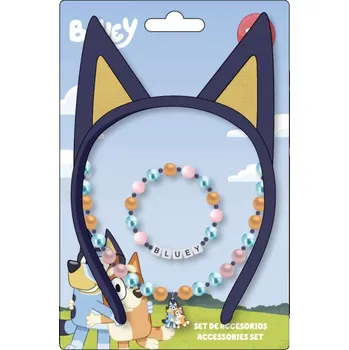 Čelenka ČELENKA PEJSEK BLUEY S UŠIMA + ORIGINÁLNÍ BIŽUTERIE