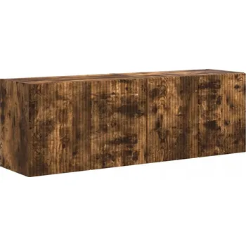 Televizní stolek TV wall cabinet Nástěnný 2 pcs Kouřový dub 59,5 x 31 x 40 cm
