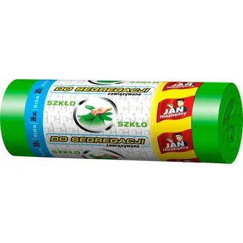 Pytle na odpadky Pytle na tříděný odpad na sklo Jan Niezbędny 35 l, 20 ks