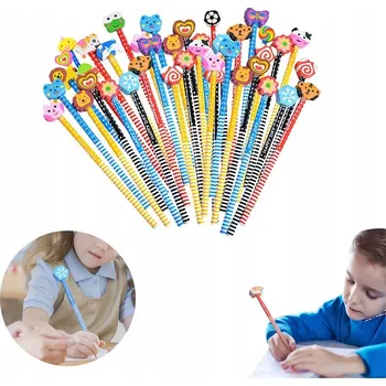 Grafitová tužka 48dílná sada tužek s gumou pro děti, sada barevných školních tužek