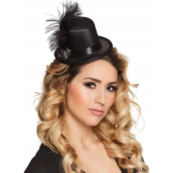 Klobouk Mini klobouček do vlasů Juliette černý