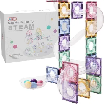 ostatní stavebnice MNTL - Magnetická stavebnice Run toy Pastel - 80 ks