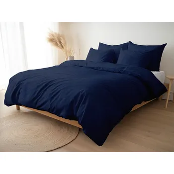 Povlečení Tom Linen Lněné povlečení Navy Washed Velikost: 140x220, 50x70cm