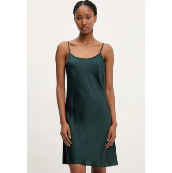 Dámská noční košile Noční košile Answear.LAB dámská, zelená barva, saténový 1230.CMS 77X, vel. S