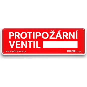 Protipožární klapka Plast 210 x 80 mm tl. 0.5 mm - Kód: 05526