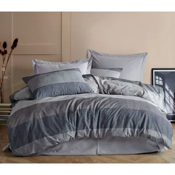 Povlečení Ervi bavlněné povlečení oboustranné - Oliver/šedé