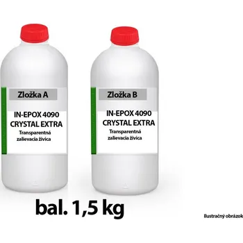 Epoxid pro zalévání dřeva a betonu IN-EPOX 4090 Crystal EXTRA 1,5 kg