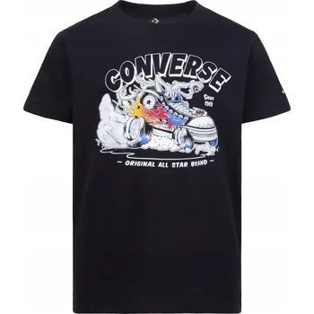 Converse dětské tričko černé bavlna velikost 110/116