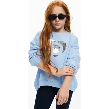 Chlapecká mikina Dětská bavlněná mikina Desigual modrá barva, s aplikací, 25SGSK05 05X, vel. 104