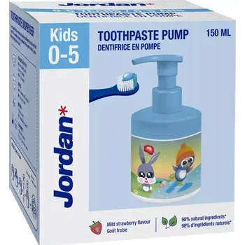 zubní pasta Jordan Dětská zubní pasta s pumpičkou Kids 0–5 150 ml