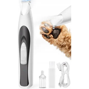 Kosmetika pro psa ONEISALL Zastřihovač chloupků na psí tlapky s LED – Tichý zastřihovač na tlapky, oči, uši a obličej