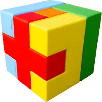 ostatní stavebnice PlaySoft Molitanová sestava PlaySoft VELKÁ 3D KOSTKA 6 dílů