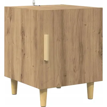 Noční stolek Noční skříňka Artisanový dub 40 x 40 x 50 cm kompozitní dřevo