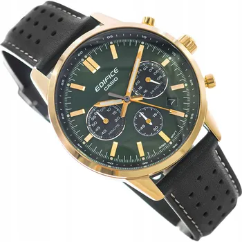 Hodinky Náramkové hodinky Casio quartzové sportovní zlaté zelené EFR-575CL-3AEF