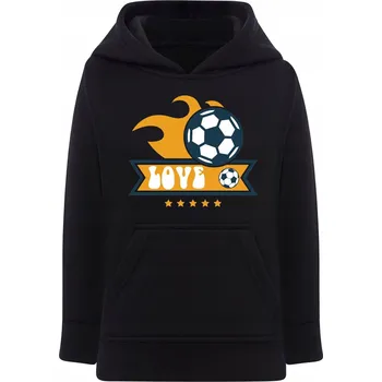 Chlapecká mikina Dětská mikina s kapucí PRO FANOUŠKA MILUJI FOTBAL LOVE 110/116 3-4 roky