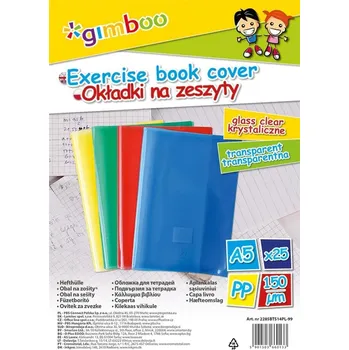 Sešit Křišťálový obal na zápisník sešit a5 GIMBOO , 2 5 kusů , mix barev