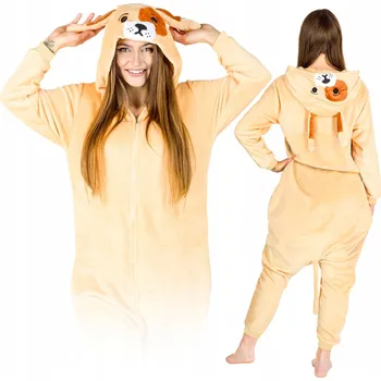 Dámský overall Onesies kombinéza / overal PES béžová velikost S