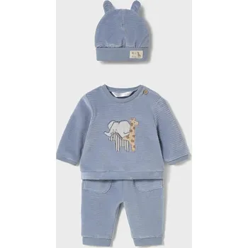 Kojenecká souprava Kojenecká tepláková souprava Mayoral Newborn modrá barva, 2624 2624.1G.Newborn.9BYA 55X, vel. 75