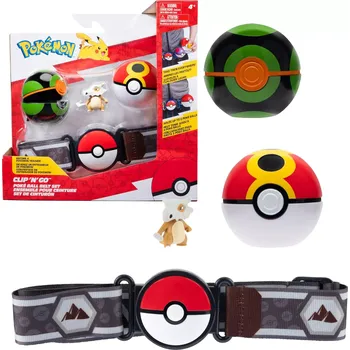 Figurka pokemon clip 'n' go: trenérský set s pásem, pokébaly a figurkou cubone