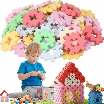 ostatní stavebnice STAVEBNICE PICO 120 DÍLKŮ – VZDĚLÁVACÍ, KREATIVNÍ – PASTELOVÉ