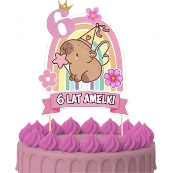 Obraz ZÁPICH DO DORTU Narozeninová Sto Let KAPYBARA KAPYBARA POSTAVIČKY OZDOBY 5