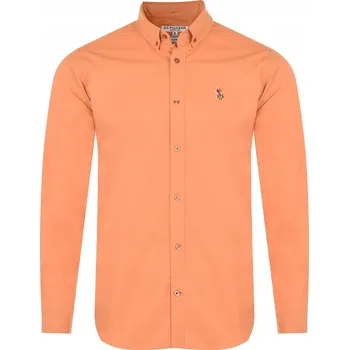 Pánská košile Pánská košile U.S. POLO ASSN. US16038 Oranžová